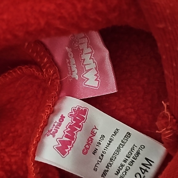 2 sets of 2  Disney Junior Minnie hooded sweatshirt and matching pants both 24m - Picture 8 of 9